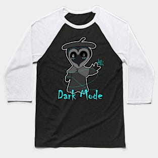 Dark Mode Goth Kawaii Creepy Cute Baseball T-Shirt